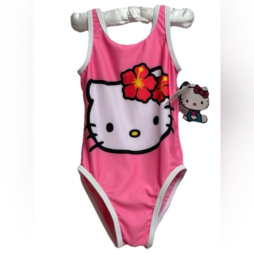 Hello Kitty Swimsuit Size 4/5 XS One Piece NEW WITH TAGS